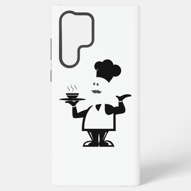 Funda Para Samsung Galaxy Chef sosteniendo un tazón de sopa Galaxy S22 Ultra (Reverso )