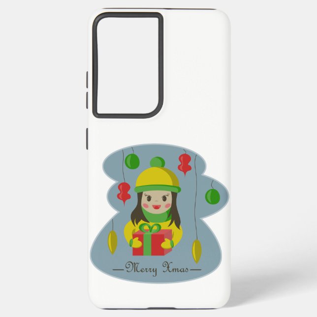 Funda Para Samsung Galaxy Chica con caja de regalo para Navidades (Reverso )
