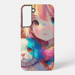 Funda Para Samsung Galaxy S22+ Chica de Anime con Cachorro