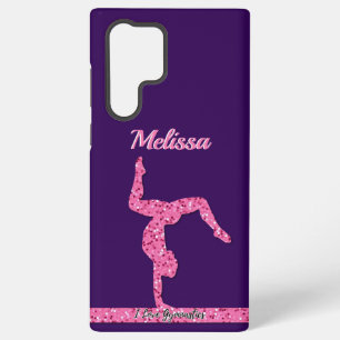 Funda Para Samsung Galaxy S22 Ultra Chica de Gimnasia Rosa Viga de equilibrio de deste