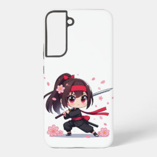 Funda Para Samsung Galaxy S22+ Chica de la floración guerrera de ninja