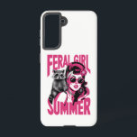 Funda Para Samsung Galaxy S21 Chica Feral de Vintage Summer Opossum Funny Raccoo<br><div class="desc">Chica Feral de Vintage Summer Opossum Funny Raccoon</div>