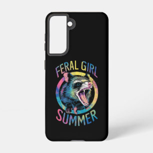 Funda Para Samsung Galaxy S21 Chica Feral Summer Opossum Tye Raccoon