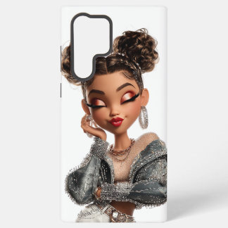 Funda Para Samsung Galaxy S22 Ultra Chica Glam con Trenzas