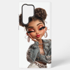 Funda Para Samsung Galaxy S22 Ultra Chica Glam Pearl Pout 