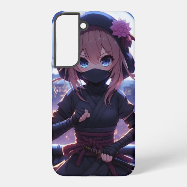 Funda Para Samsung Galaxy Chica guerrero de ninja (Reverso )