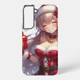 Funda Para Samsung Galaxy S22+ Chica linda de anime de Navidad