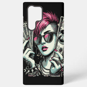 Funda Para Samsung Galaxy S22 Ultra Chica Punk Genial en la Ciudad