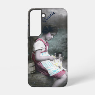 Funda Para Samsung Galaxy S22 Chica vintage de Bonne Année con muñeca