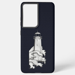 Funda Para Samsung Galaxy S21+ Chrome Lighthouse en impresión de fibra de carbono