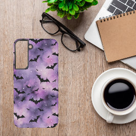 Funda Para Samsung Galaxy S22+ Cielo morado de Halloween con murciélago - Cuto es