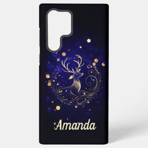 Funda Para Samsung Galaxy S22 Ultra Ciervo Radiante en Oro