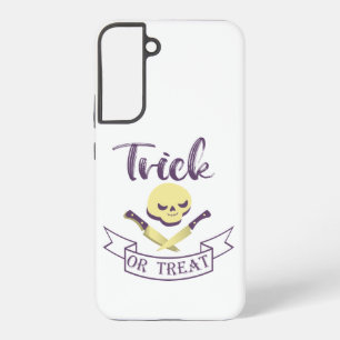 Funda Para Samsung Galaxy S22+ Cinta de Halloween calavera y huesos cruzados Truc