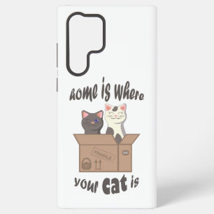 Funda Para Samsung Galaxy S22 Ultra Cita divertida El hogar es donde está tu gato