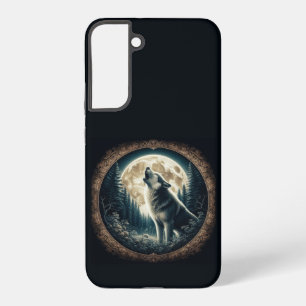 Funda Para Samsung Galaxy S22+ Clásico, lobo y luna vintage