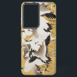 Funda Para Samsung Galaxy S21 Ultra Clásico rico en aves de rebaño japonés<br><div class="desc">Esta imagen está basada en la pintura vintage japonesa de grúas (siglo XVIII) de Ishida Yutei. Imagen original de dominio público del Instituto de Arte de Minneapolis.</div>