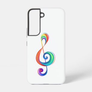 Funda Para Samsung Galaxy S22 Clef de sol de arcoíris en capas