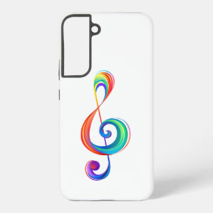 Funda Para Samsung Galaxy S22+ Clef de sol de arcoíris en capas