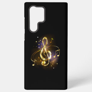 Funda Para Samsung Galaxy S22 Ultra Clef de sol de música de oro