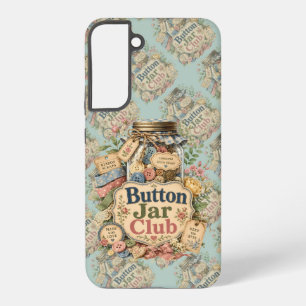 Funda Para Samsung Galaxy S22+ Club de Tarro de Botones Colaborativo Cottagecore 