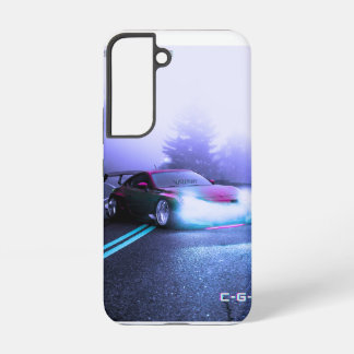 Funda Para Samsung Galaxy S22 coche deportivo de fantasía al costado de la carre
