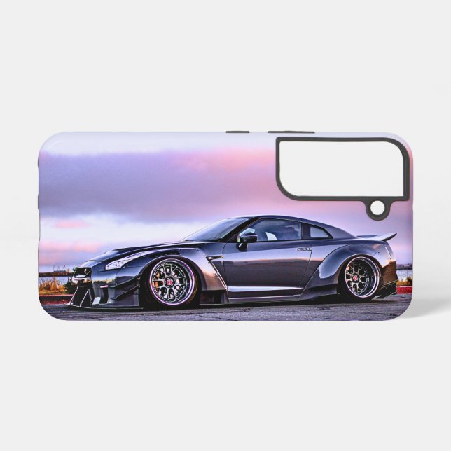 Funda Para Samsung Galaxy coche deportivo en horizonte galaxia s22 caso mate (Reverso Horizontal)