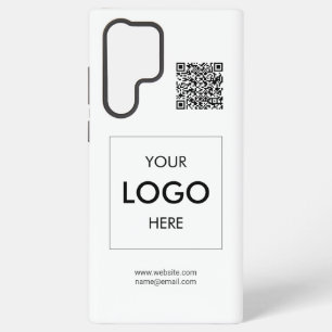 Funda Para Samsung Galaxy S22 Ultra Código QR del logotipo Blanco Profesional
