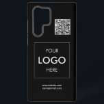 Funda Para Samsung Galaxy S22 Ultra Código QR del logotipo negro<br><div class="desc">Su logotipo y código QR</div>
