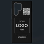 Funda Para Samsung Galaxy S22 Ultra Código QR del logotipo negro<br><div class="desc">Su logotipo y código QR</div>