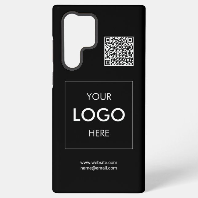 Funda Para Samsung Galaxy Código QR del logotipo negro (Reverso )