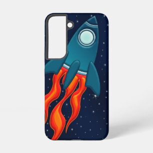 Funda Para Samsung Galaxy S22 Cohete Espacial Lindo y Diseño de Espacio Exterior