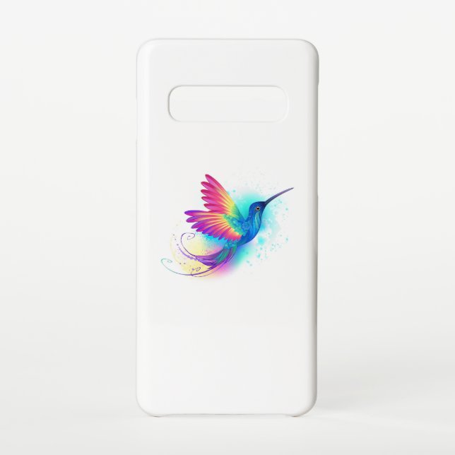 Funda Para Samsung Galaxy Colibrí arcoiris exótica (Reverso)