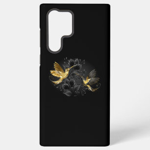 Funda Para Samsung Galaxy S22 Ultra Colibrí negro y dorado