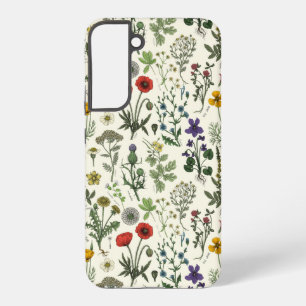 Funda Para Samsung Galaxy S22+ Collage de flores silvestres