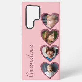 Funda Para Samsung Galaxy S22 Ultra Collage de fotos de los nietos de los corazones ro