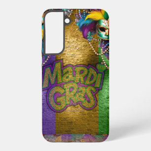 Funda Para Samsung Galaxy S22+ Collares de perlas de SlipperyJoe's Mardi Gras dob