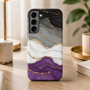 Funda Para Samsung Galaxy S22+ Colores de Orgullo Asexual Lux Marble
