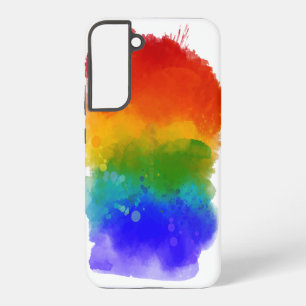 Funda Para Samsung Galaxy S22+ Colores de salpicaduras de orgullo de SlipperyJoe 