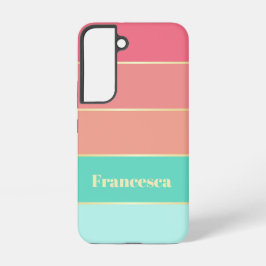 Funda Para Samsung Galaxy S22 Colores de Verano Personalizados Bloques de Color 