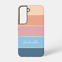Funda Para Samsung Galaxy S22 Colores de Verano Personalizados Bloques de Color 