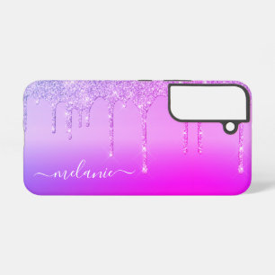 Funda Para Samsung Galaxy S22 Colores morados de neón rosado Personalizados Su N