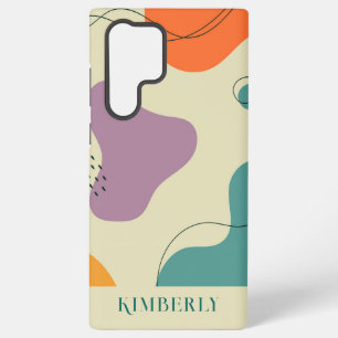 Funda Para Samsung Galaxy S22 Ultra Colores pasteles formas abstractas fondo moderno