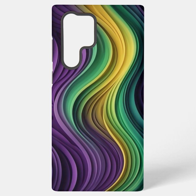 Funda Para Samsung Galaxy Colorida ola de Mardi Gras (Reverso )