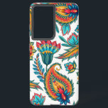 Funda Para Samsung Galaxy S21  Colorida Paisley floral vintage étnica<br><div class="desc">Hermosas acuarelas coloridas de color étnico floral paisley gran huella. Se trata de un modelo sin fisuras y la impresión puede hacerse más grande o más pequeña. Diseño atrevido de las chicas de Guay. fondo blanco personalizado</div>