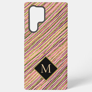 Funda Para Samsung Galaxy S22 Ultra Coloridas franjas monográficas simples y modernas