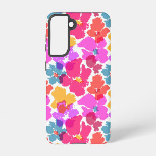Funda Para Samsung Galaxy S21 Colorido Neon Moderno Patrón de flores