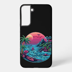 Funda Para Samsung Galaxy S22+ Colorido. Neón tropical/hawaiano