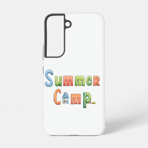 Funda Para Samsung Galaxy S22 Colorido Summer Camp texto para aventura al aire l