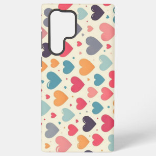 Funda Para Samsung Galaxy S22 Ultra Coloridos corazones arcoiris Valentines