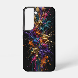 Funda Para Samsung Galaxy S22 Columna de salpicaduras de pintura explosiva - Mag